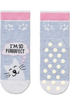 Носки детские Conte-kids Tip-top 7С-54СП (403) "Кот Purrrfect" антискользящие