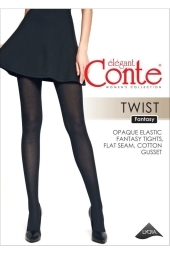 Колготки женские Conte Fantasy Twist с геометрическим рисунком 