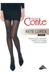 Колготки женские Conte Fantasy RETE LUREX cияющие с имитацией мелкой сетки