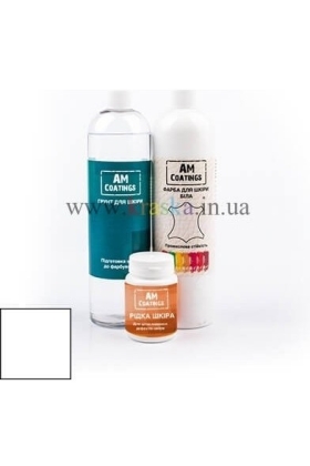 Набор для покраски и реставрации 1-2 кожаных сидений с Белой краской AM Coatings