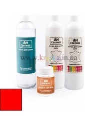Набор для покраски и реставрации кожаного салона - Кислотно-красный AM Coatings