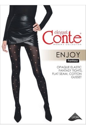 Колготки женские Conte Fantasy ENJOY в прозрачный горошек