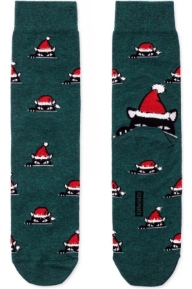 Носки мужские Conte Новогодние (524) 19с-66сп с пушистой нитью «Xmas cat»