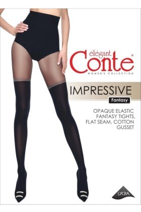 Колготки женские Conte Fantasy IMPRESSIVE с имитацией гольфинов