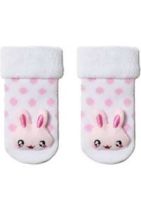 Шкарпетки дитячі Conte-kids Sof-tiki 18С-263СП (398) махрові з аплікацією Зайчик