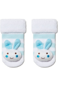 Шкарпетки дитячі Conte-kids Sof-tiki 18С-263СП (400) махрові з аплікацією Зайчик