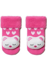 Шкарпетки дитячі Conte-kids Sof-tiki 18С-263СП (402) махрові з аплікацією Котик