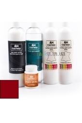 Набор для покраски и реставрации кожи салона с экстра-защитным глянцевым лаком - Бордовый AM Coatings