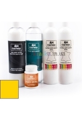 Набор для покраски и реставрации кожи салона с экстра-защитным глянцевым лаком - Желтый AM Coatings