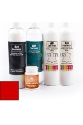 Набор для покраски и реставрации кожи салона с экстра-защитным глянцевым лаком - Красный AM Coatings