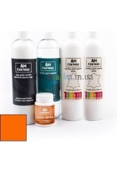 Набор для покраски и реставрации кожи салона с экстра-защитным глянцевым лаком - Оранжевый AM Coatings