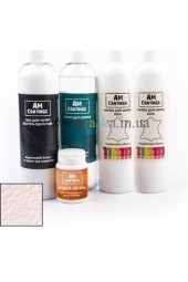 Набор для покраски и реставрации кожи салона с экстра-защитным глянцевым лаком - Перламутровый AM Coatings