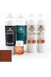 Набор для покраски и реставрации кожи салона с экстра-защитным глянцевым лаком - Светло-коричневый AM Coatings
