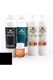 Набор для покраски и реставрации кожи салона с экстра-защитным глянцевым лаком - Черный AM Coatings