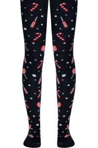 Колготки дитячі Conte-kids новорічні 19С-95/1СП (555) з помпоном «Sweet»