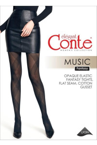 Колготки жіночі Conte Fantasy Music із діагональними смугами