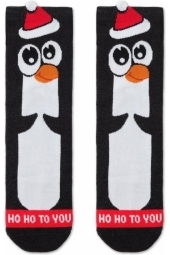Носки женские Conte Новогодние (650) 21с-75сп с махровой стопой «Penguin»