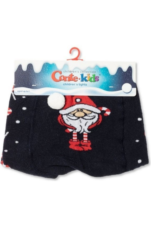 Колготки дитячі Conte-kids новорічні 19С-96/1СП (555) з помпоном «Xmas cat»