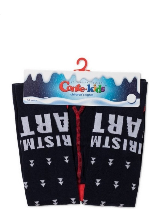 Колготки дитячі Conte-kids новорічні 21С-31/1СП (584) з помпоном «SantaParty»